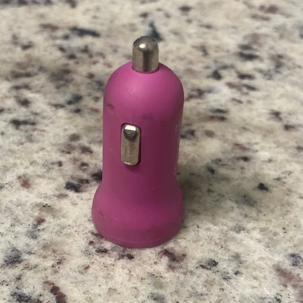 Pink 1-Port USB Car Charger